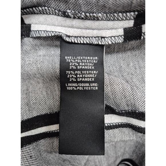 Bagatelle Collection Open Long Coatigan Gray/Black Windowpane Plaid Sz L - Picture 6 of 7